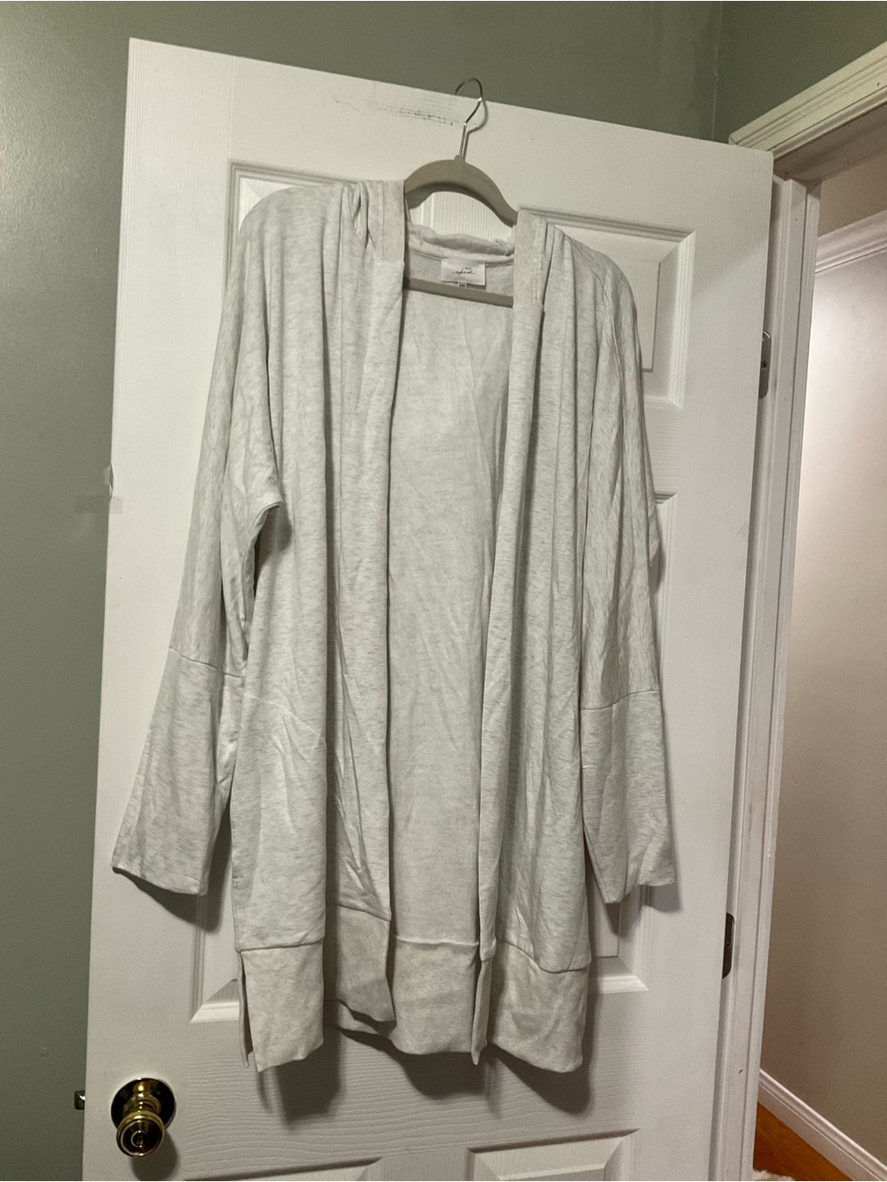 Soma Light Gray Open-Front Cardigan